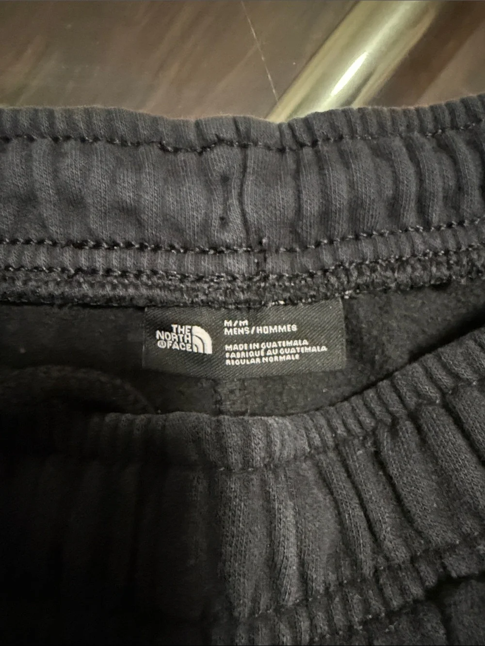 The North Face Men’s Black Athletic Shorts with Red Logo Patch 6”